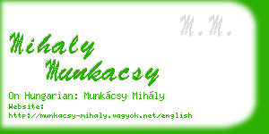 mihaly munkacsy business card